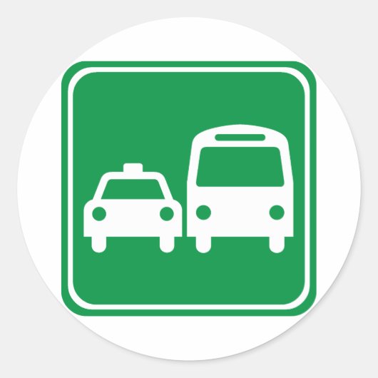 Grondtransport snelweg teken ronde sticker (Voorkant)