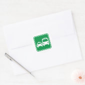 Grondtransport snelweg teken ronde sticker (Envelop)