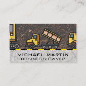 grondverzet | Bouwvoertuigen | Vuilconcert Visitekaartje (Voorkant)