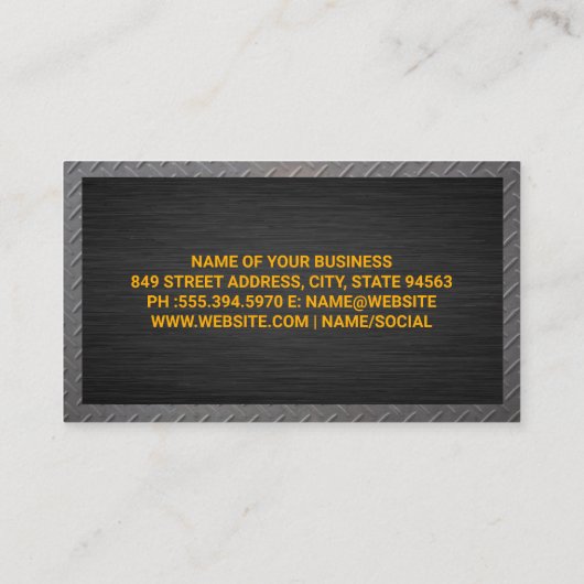 Grondverzet | Constructielogo Visitekaartje (Achterkant)