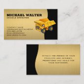 Grondverzetmachine | Grote Bouwvoertuig Visitekaartje (Voorkant / Achterkant)