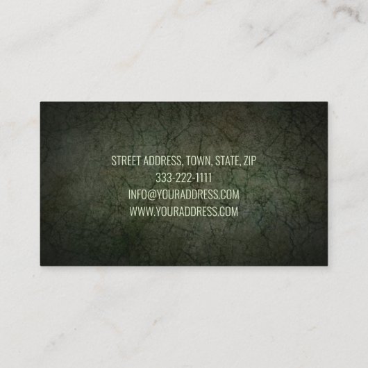 Grondwerken Landschapsarchitect Donkergroen Visitekaartje (Achterkant)