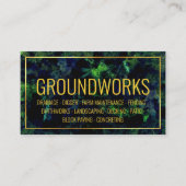 Grondwerken Landschapsarchitect Groen & Blauw Visitekaartje (Voorkant)