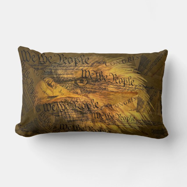 Grondwet American Bald Eagle Kussen (Voorkant)