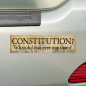 Grondwet? Bumpersticker (Op auto)