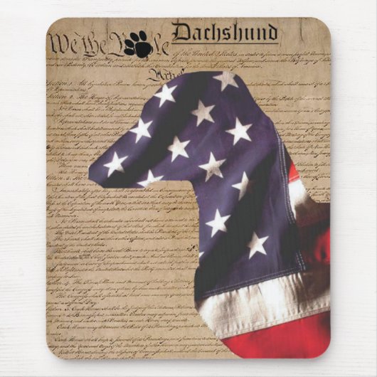 Grondwet Dachshund Mousepad Muismat (Voorkant)