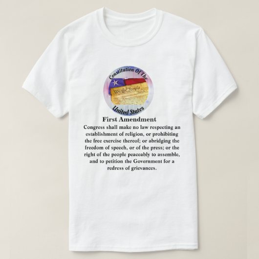 Grondwet Eerste amendement.....Het Congres T-shirt (Design voorkant)