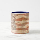 Grondwet en de Amerikaanse vlag Patriottisch Tweekleurige Koffiemok (Center)