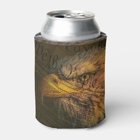 Grondwet met Bald Eagle Blikjeskoeler (Blikje Voorkant)