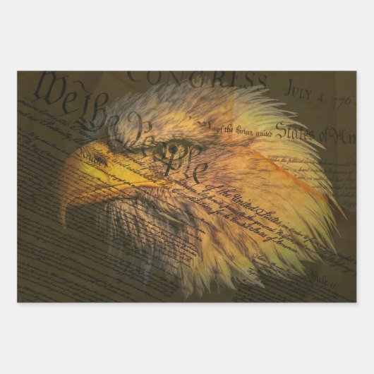 Grondwet met Bald Eagle Inpakpapier Vel (Voorkant 3)