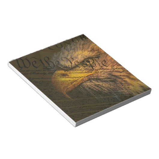 Grondwet met Bald Eagle Notitieblok (Schuin)