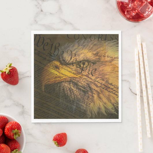 Grondwet met Bald Eagle Servet (Insitu)