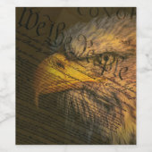 Grondwet met Bald Eagle Wijn Etiket (Enkel label)