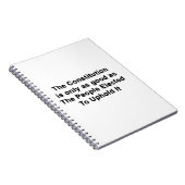 grondwet net zo goed als het Notitieboek van gekoz (Rechterzijde)