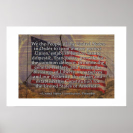 Grondwet Preambule VS boven getextureerde achtergr Poster