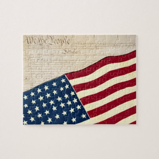 Grondwet van de Verenigde Staten, Amerikaanse vlag Legpuzzel (Horizontaal)