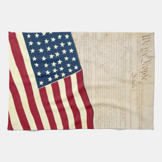 Grondwet van de Verenigde Staten, Amerikaanse vlag Theedoek (Horizontaal)