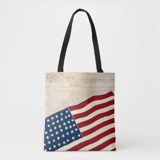 Grondwet van de Verenigde Staten, Amerikaanse vlag Tote Bag (Voorkant)