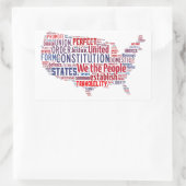 Grondwet van de Verenigde Staten in de Verenigde S Rechthoekige Sticker (Tas)