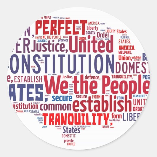Grondwet van de Verenigde Staten in de Verenigde S Ronde Sticker (Voorkant)