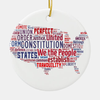Grondwet van de Verenigde Staten in de vorm van de Keramisch Ornament