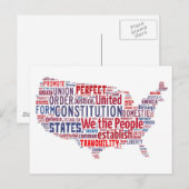 Grondwet van de Verenigde Staten in Vorm van de Briefkaart (Voorkant / Achterkant)