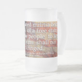 Grondwet van de Verenigde Staten Tweede amendement Matglas Bierpul (Voorkant rechts)