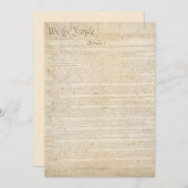 Grondwet van de Verenigde Staten, Wij Het Volk Kaart (Voorkant / Achterkant)