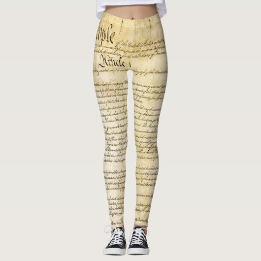 Grondwet Verenigde Staten Leggings (Voorkant)