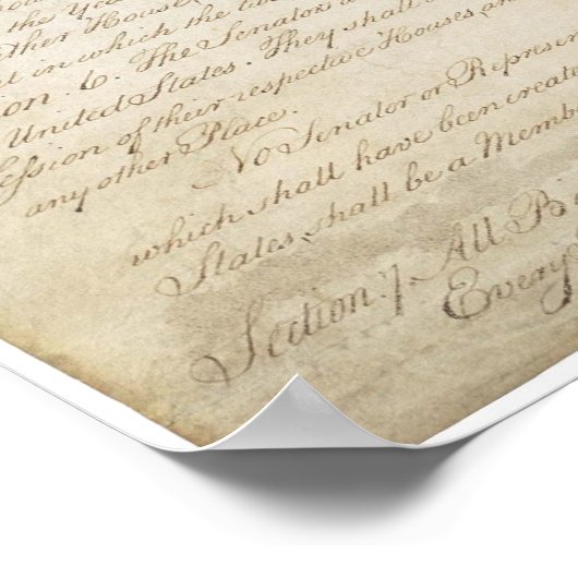 Grondwet Verenigde Staten Poster (Hoek)