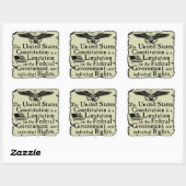 Grondwet Verenigde Staten Vierkante Sticker (Vel)
