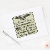 Grondwet Verenigde Staten Vierkante Sticker (Envelop)