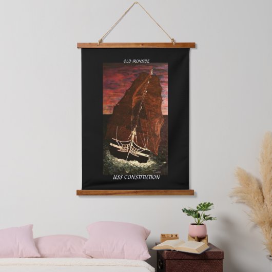 GRONDWET VS / OUDE STRIJKIJZER HANGEND WANDKLEED (Slaapkamer)