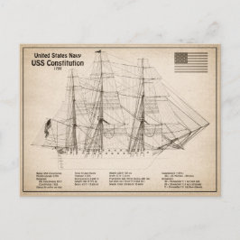 Grondwet VS - Scheepsblauwdruk Plannen SD Briefkaart