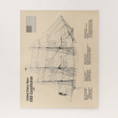 Grondwet VS - Scheepsblauwdruk Plannen SD Legpuzzel (Verticaal)