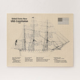 Grondwet VS - Scheepsblauwdruk Plannen SD Legpuzzel
