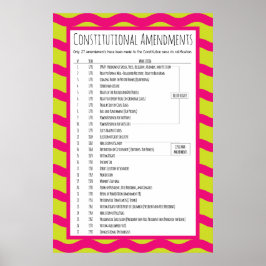 Grondwetswijzigingen in de VS Poster