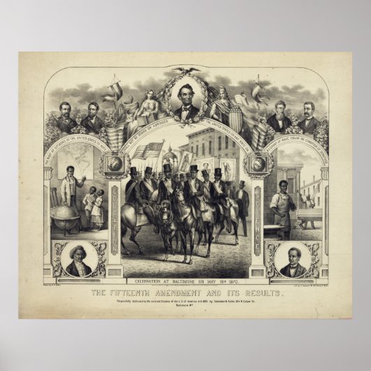 Grondwettelijk 15e amendement en resultaten poster (Voorkant)