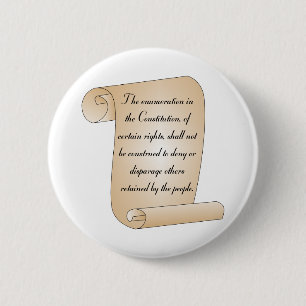 grondwettelijk amendement 9 ronde button 5,7 cm