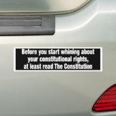 grondwettelijke rechten bumpersticker (Op auto)