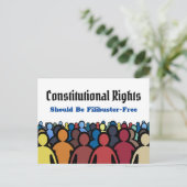 Grondwettelijke rechten Filibuster Vrij Briefkaart (Staand voorkant)
