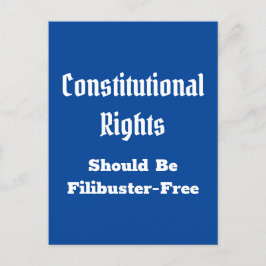 Grondwettelijke rechten Filibuster Vrij Briefkaart