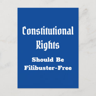 Grondwettelijke rechten Filibuster Vrij Briefkaart