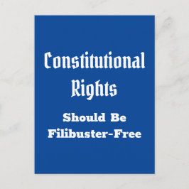 Grondwettelijke rechten Filibuster Vrij Briefkaart