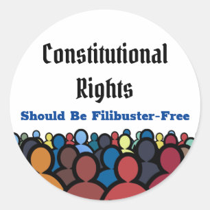 Grondwettelijke rechten Filibuster vrije klassieke Ronde Sticker