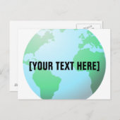 Grondwettelijke Wereldbol Achtergrond aangepaste t Briefkaart (Voorkant / Achterkant)