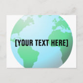 Grondwettelijke Wereldbol Achtergrond aangepaste t Briefkaart (Voorkant)