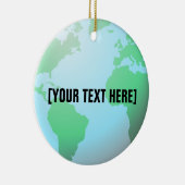 Grondwettelijke Wereldbol Achtergrond Aangepaste t Keramisch Ornament (Rechts)