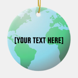 Grondwettelijke Wereldbol Achtergrond Aangepaste t Keramisch Ornament