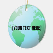 Grondwettelijke Wereldbol Achtergrond Aangepaste t Keramisch Ornament (Links)